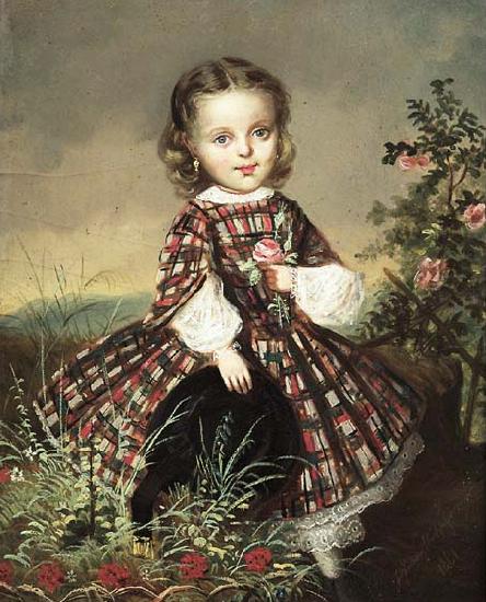 unknow artist Francisca Keban geboren 27.Januar 1858, gemalt 2.Dezember 1861 Sweden oil painting art